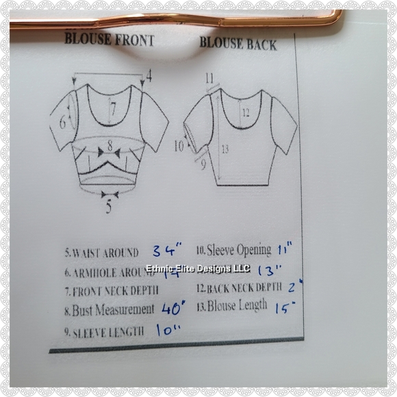 New Red and blue rain drop sequins embroidered handmade saree/lehenga blouse - Picture 8 of 8